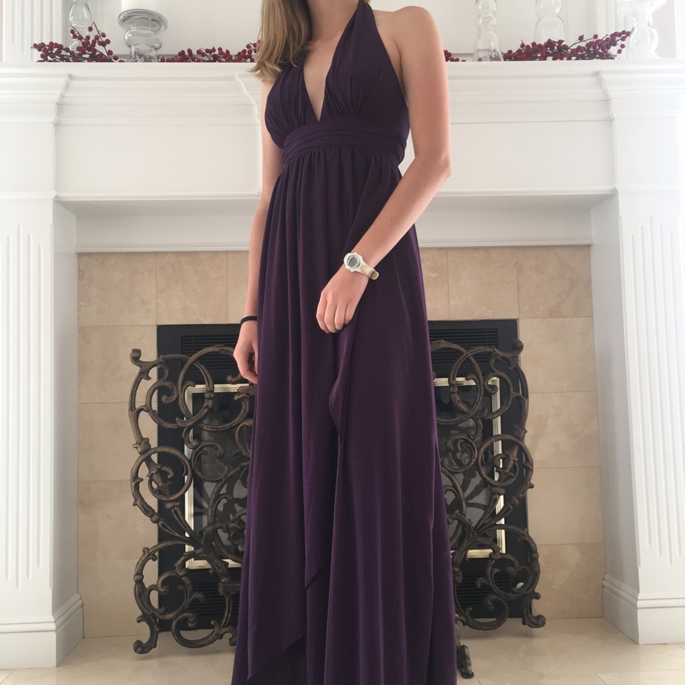 Full length halter dress
